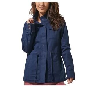 Pact Maritime Blue Organic Cotton Anorak Field Jacket